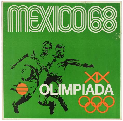 sold price sport poster mexico olympics 1968 football lance wyman april 6 0120 3 00 pm bst