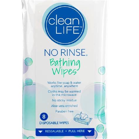 No Rinse Bathing Wipes Easy To Use No Water No Rinsing No Towel Drying
