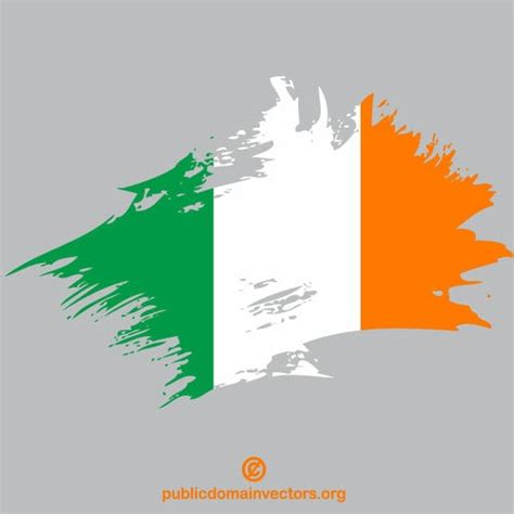 Irish Flag Painted Public Domain Vectors