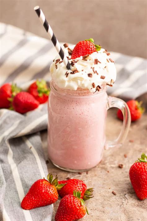 Strawberry Milkshake Recipe Unicorns In The Kitchen