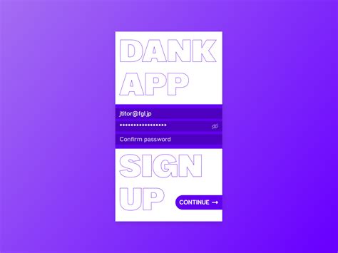 Sign Up Ui Concept By Juwan Wheatley On Dribbble