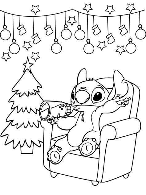 Exemplary Stitch Christmas Coloring Page F Rbung Seite Kostenlose Druckbare Malvorlagen F R Kinder