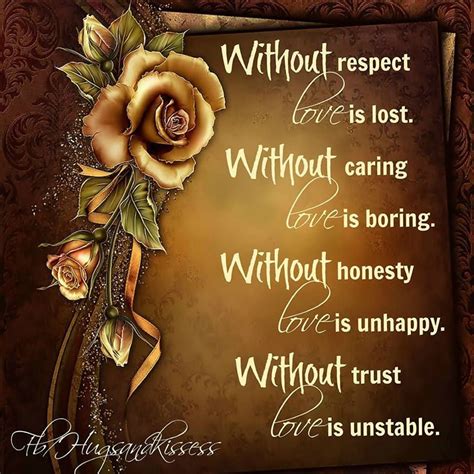 Respect Caring Honesty And Trust Trust Love Good Morning Dear