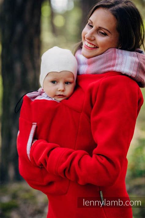 Fleece Babywearing Sweatshirt 20 Size 6xl Red With Little