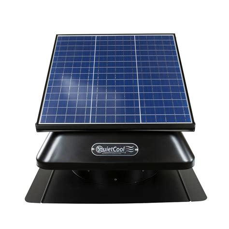 Quietcool 40 Watt Hybrid Solarelectric Powered Roof Mount Attic Fan