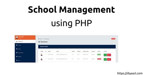 School Management System In Php With Source Code Sour