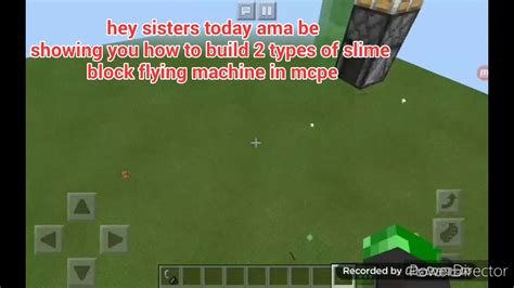 How To Build Slimeblock Flying Machine In Mcpe Youtube