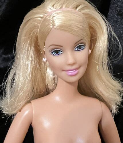 Blonde Hair Blue Eyes Bendable Knees Barbie Doll Mattel Nude For Ooak E