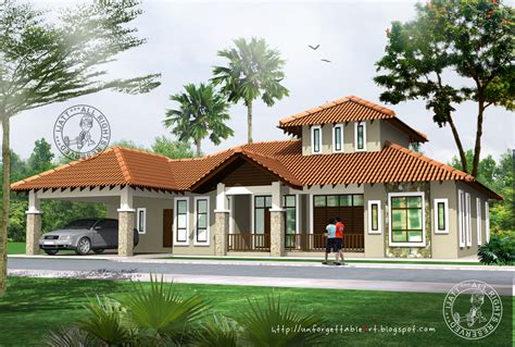 Rumah berkembar 1 tingkat gambaran arkitek. Design Rumah Banglo | Desainrumahid.com