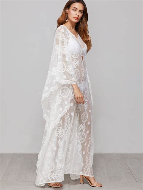 White Kaftan Maxi Boho Buys