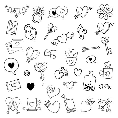 Love Doodles Vector Art Icons And Graphics For Free Download
