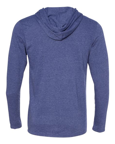Anvil Mens Lightweight Long Sleeve Hooded T Shirt 987an S 3xl Ebay