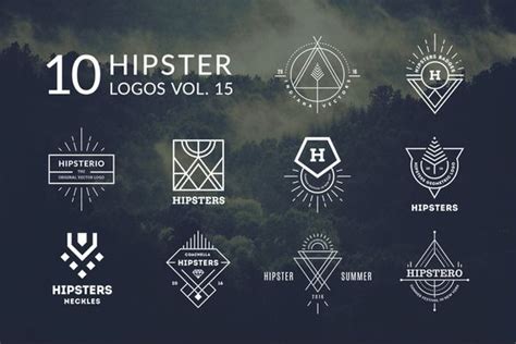 10 Hipster Logos Vol 15 By Piotr Łapa On Creativemarket Hipsters
