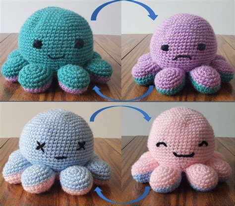 reversible octopus crochet pattern pdf etsy octopus crochet pattern octopus crochet pattern