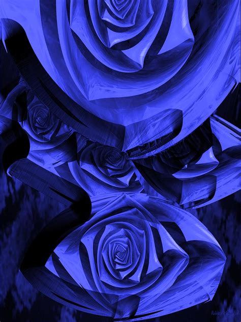 Blue Rose Digital Art By Robert Wilson Pixels