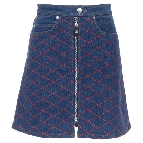 Orders Shop Skirt Check Ikat Jacquard Paneled Wool Felt Flared Mini