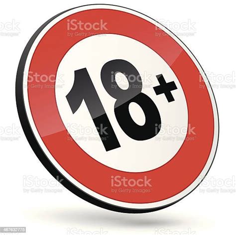 Age Restriction Sign Stock Illustration Download Image Now 18 19 Years Adult Authority