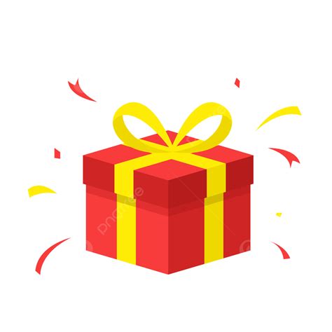 Red Gift Vector Illustration Gift Red Gift Box PNG And Vector With Transparent Background For