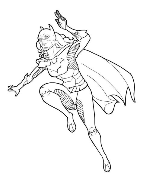 New Batgirl Lines By Zclark Coloring Pages Superhero Coloring