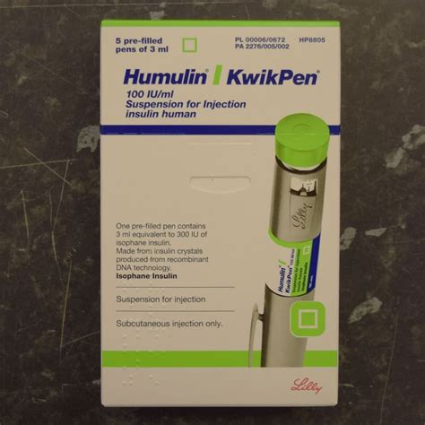 Insulin Lilly Humulin I Kwik Pen 3ml 5 Ashtons