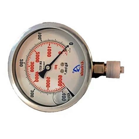 25 Inch 63 Mm Pressure Gauge 0 To 300 Bar0 To 4000 Psi At Rs 450