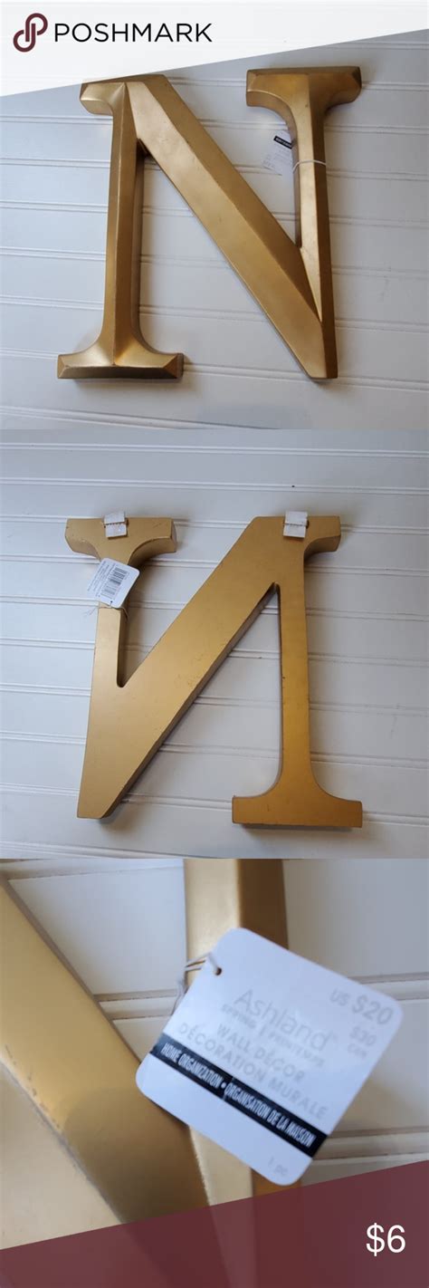Gold Letter N Wall Decor Gold Letter N For Wall Decor It Is New With