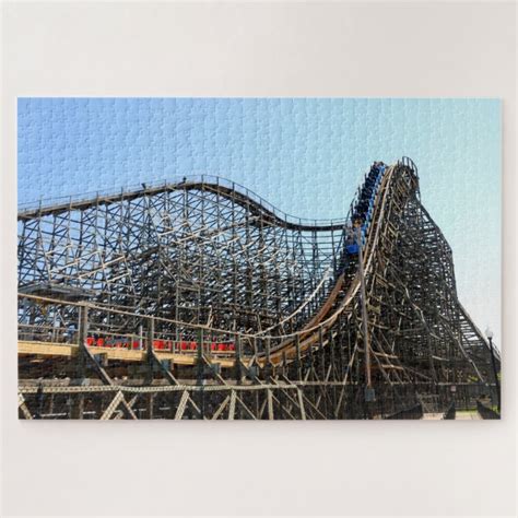 Wooden Roller Coaster Jigsaw Puzzle