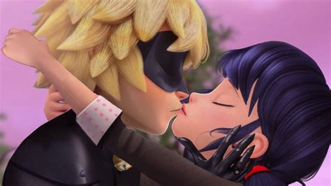 Ladybug And Cat Noir Kissing In Bed