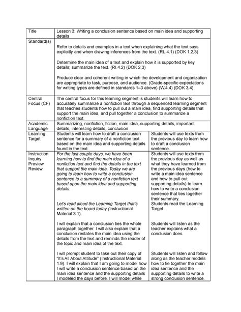 Edtpa Sample Lesson Plan