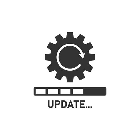 Premium Vector Update Software Icon In Flat Style System Upgrade