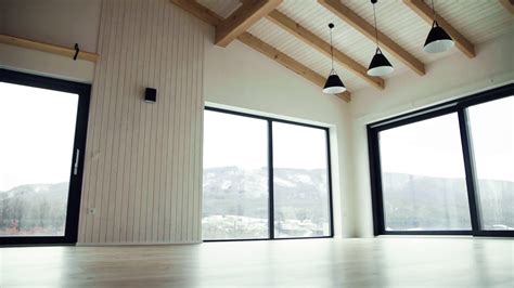 A Modern Interior Of Empty Living Room In A House Or Flat In New Home