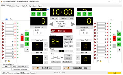Eguasoft Basketball Scoreboard Pro Download For Free Softdeluxe