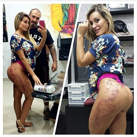 Andressa Urach Mostra Nova Tatuagem No Bumbum