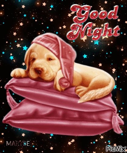 Animated Good Night Dog Paintingthemillenniumfalcon