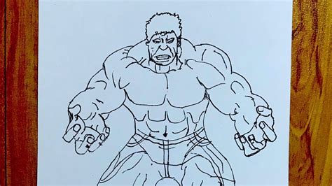 How To Draw Hulk Very Easy For Beginners Hulk Draw Session Hulk Full