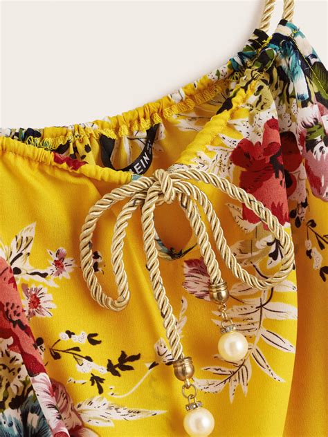 Shein Vcay Floral Self Tie Braided Cami Mini Dress Shein Usa