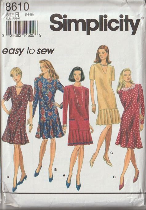 Oop Simplicity Sewing Pattern Misses Plus Size Dress You Pick Ebay