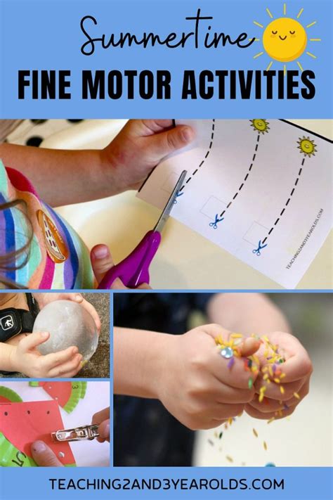 15 Summer Fine Motor Activities For Preschoolers