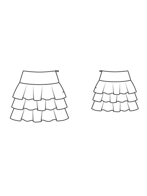 Sewing Patterns Tiered Mini Skirt Pattern Mini Skirts