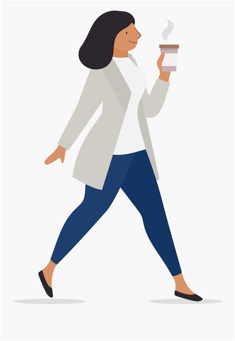 Transparent Woman Walking Png Illustration Free Transparent Clipart