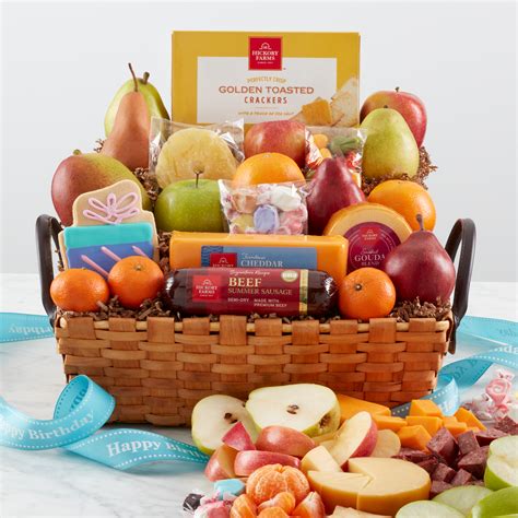 Check out our delicious gift baskets that suit any palette! Happy Birthday Gift Basket | Hickory Farms