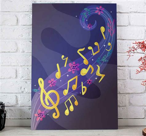 Notas Musicales Music Canvas Wall Art Tenstickers