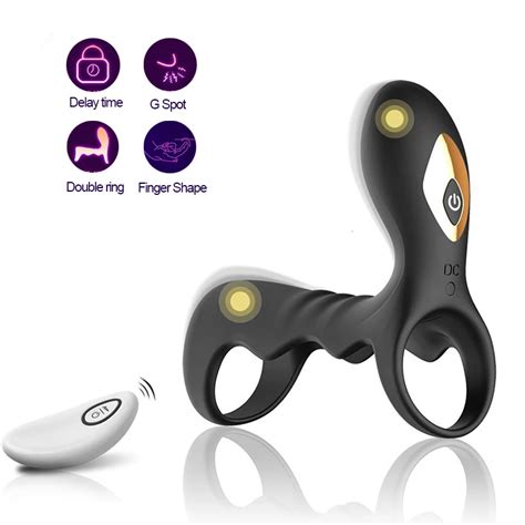 Buy Time Delay Ejaculation Penis Remote Control Vibrating Cockring Silicone