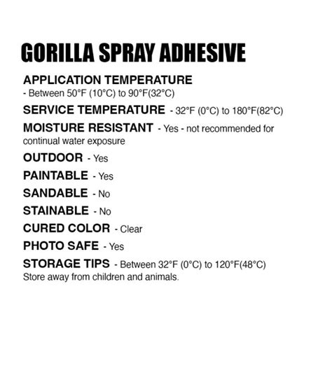 Gorilla Glue Heavy Duty Clear Spray Adhesive 4 Oz Wilco Farm Stores