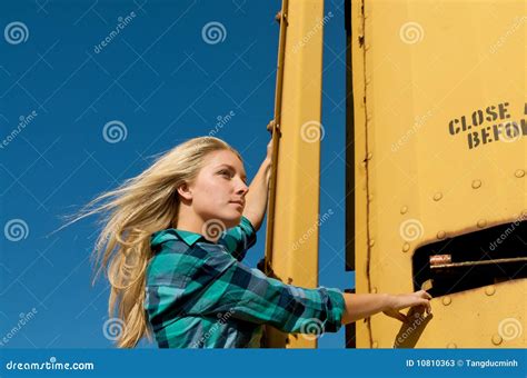 blond girl freight train stock image image of female 10810363