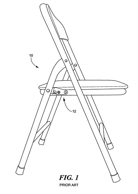 152kb, deck chair as a drawing picture with tags: Patent US8162389 - Locking mechanism for a folding chair ...