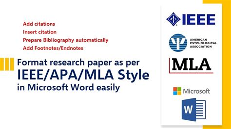 Click here to submit your paper final full paper. Format research paper as per IEEE/APA/MLA style in Microsoft Word - YouTube
