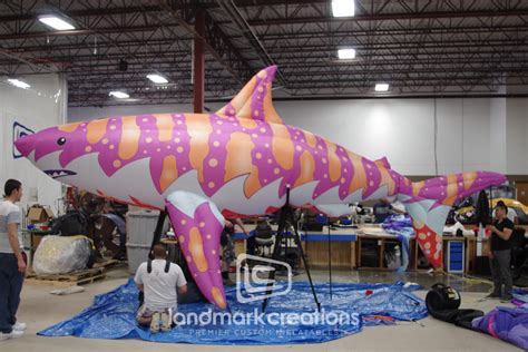 Seaworlds Inflatable Shark Lights Up The Stage At Their Electric Ocean