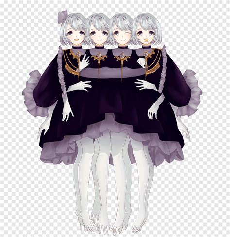 무료 다운로드 그림 그리기 결합 된 쌍둥이 애니메이션 보라색 제비꽃 Png Pngegg
