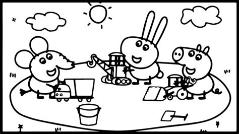 Coloring Page To Draw Peppa Pig Playground Coloring Page Coloring Home